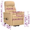 vidaXL Poltrona Alzapersona Massaggiante Crema in Tessuto Microfibra