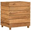 vidaXL Letto Rialzato 50x40x55 cm Legno di Teak di Recupero e Acciaio