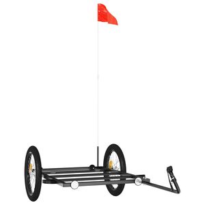 vidaXL Rimorchio da Bici Nero 135x68x37 cm in Ferro