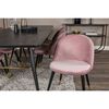 Venture Home Sedie Pranzo 2pz Velvet Velluto Nero Ottone Rosa Polvere
