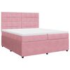 vidaXL Giroletto a Molle con Materasso Rosa 200x200 cm in Velluto