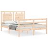 vidaXL Giroletto con Testiera Small Double in Legno Massello