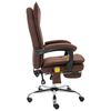 vidaXL Sedia Massaggiante da Ufficio Marrone in Tessuto