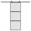vidaXL Porta Scorrevole Ferramenta 76x205 cm Vetro Temperato Alluminio