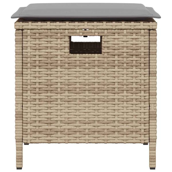 vidaXL Set da Pranzo da Giardino 5 pz con Cuscini Beige in Polyrattan