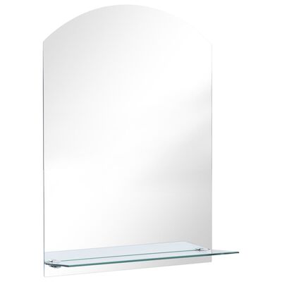 vidaXL Specchio da Parete con Mensola 50x70 cm in Vetro Temperato