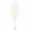 vidaXL Betulla Bianca con LED Bianco Caldo 672 LED 400 cm