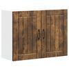 vidaXL Pensile da Cucina Lucca Rovere Fumo in Legno Multistrato