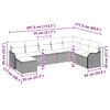 vidaXL Set Divano da Giardino 9 pcs Grigio polyrattan