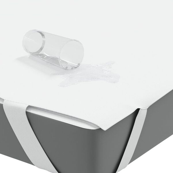 vidaXL Coprimaterasso Bianco 160x200 cm Impermeabile