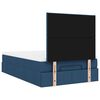 vidaXL Struttura Letto Pouf con Materasso Blu 120x190 cm in Tessuto