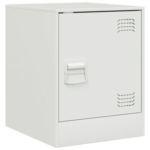 vidaXL Comodino Bianco 34,5x39x44 cm in Acciaio