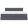 vidaXL Letto con Contenitore con materasso Grigio scuro 100 x 200 cm