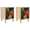 vidaXL Armadio da Notte ZAANDAM 2 pz Rovere Sonoma 36 x 33 x 50 cm