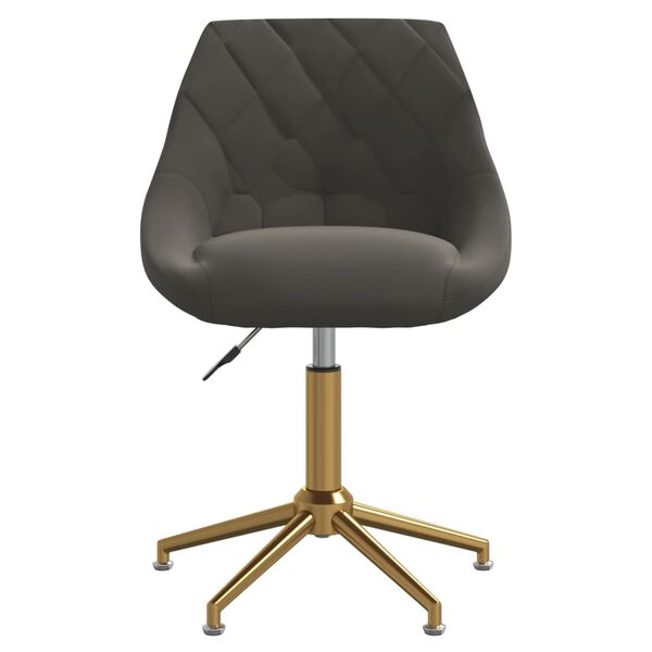 vidaXL Sedie da Pranzo Girevoli 4 pz Grigio Scuro in Velluto