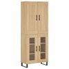 vidaXL Credenza Rovere Sonoma 69,5x34x180 cm in Legno Multistrato