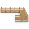 vidaXL Set Divani da Giardino 10 pz in Legno Massello di Pino