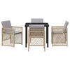 vidaXL Set da Pranzo per Giardino 5 pcs Beige polyrattan
