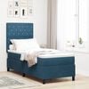 vidaXL Letto a molle con materasso Blu Scuro 80 x 200 cm Tessuto