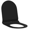 vidaXL Sedile del WC Regolabile Nero 50 x 36,5 x 5 cm Polipropilene