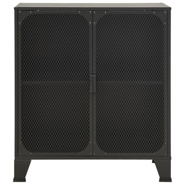 vidaXL Armadi Portaoggetti 2 pz Grigi 72x36x82 cm Metallo e MDF