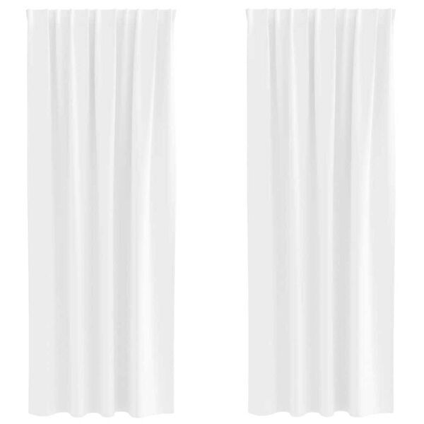 vidaXL Tende Blackout con Anelli 2 pcs Bianco Puro 245 x 140 cm