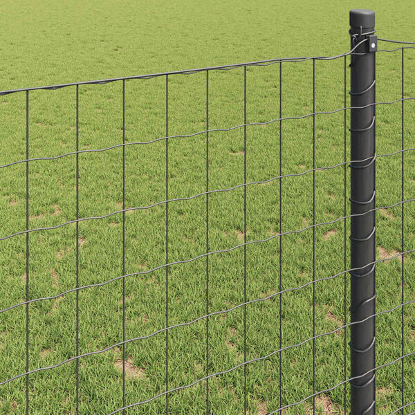 vidaXL Recinzione Euro Grigio 1.2 x 25 m Ferro rivestito in PVC