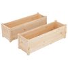 vidaXL Fioriere da Giardino 2 pz 100x31x31cm in Legno Massello di Pino
