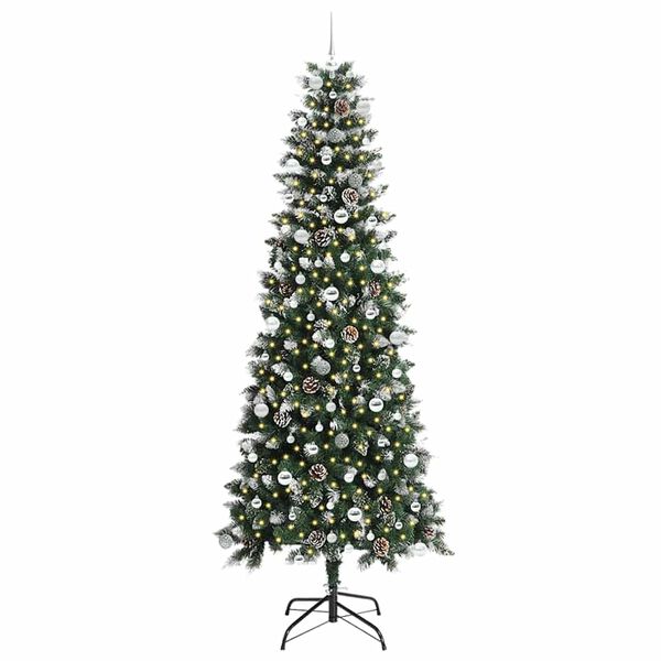 vidaXL Albero di Natale artificiale con 300 LED Verde 240 cm