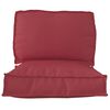 vidaXL Set di Cuscini per Pallet 2 pcs Rosso Vino Tessuto Oxford