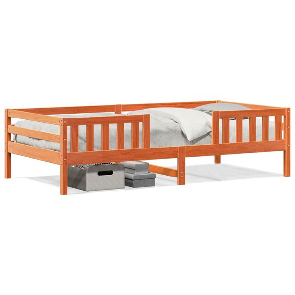 vidaXL Letto senza Materasso Marrone Cera 90x200 cm Legno di Pino