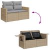vidaXL Set Divano da Giardino con cuscino 13 pcs Beige polyrattan