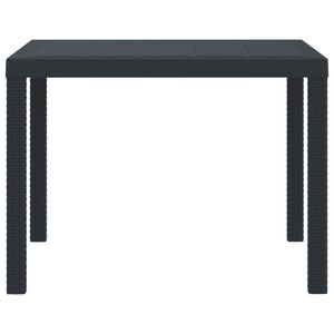 vidaXL Tavolo da Giardino Antracite 100 x 100 x 73 cm polyrattan