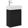 vidaXL Mobile bagno con rubinetto Nero 45,5 x 22,5 x 84 cm