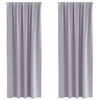 vidaXL Tende Blackout con Anelli 2 pz Grigio Metallico 225 x 140 cm