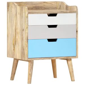 vidaXL Comodino 47x35x63 cm in Legno Massello di Mango