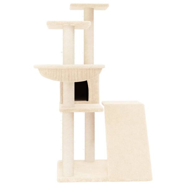 vidaXL Albero per Gatti con Tiragraffi in Sisal Crema 94 cm