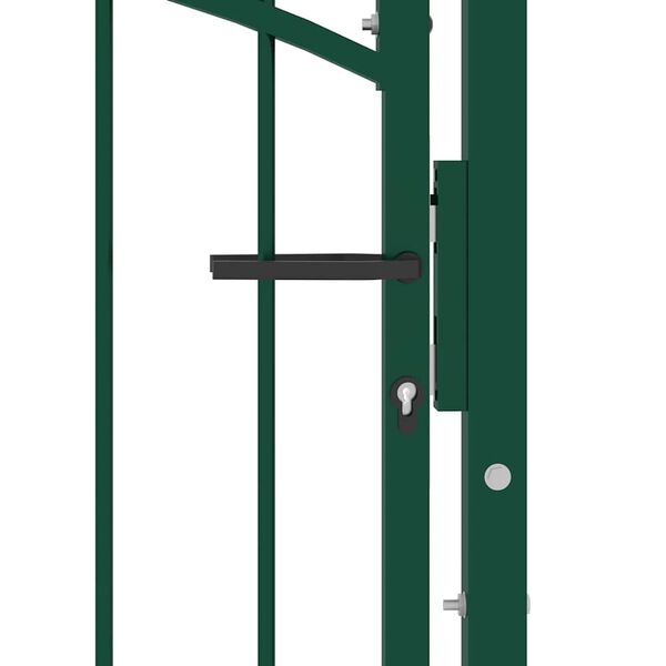 vidaXL Cancello per recinzione Emmen con parte superiore ad arco in acciaio 100x106 cm verde