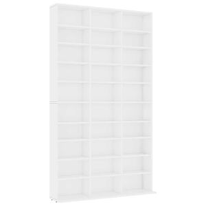 vidaXL Armadietto TV Bianco 102x23x177,5 cm in Legno Multistrato