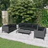 vidaXL Divani da Giardino 8 pz con Cuscini in Polyrattan Grigio Scuro