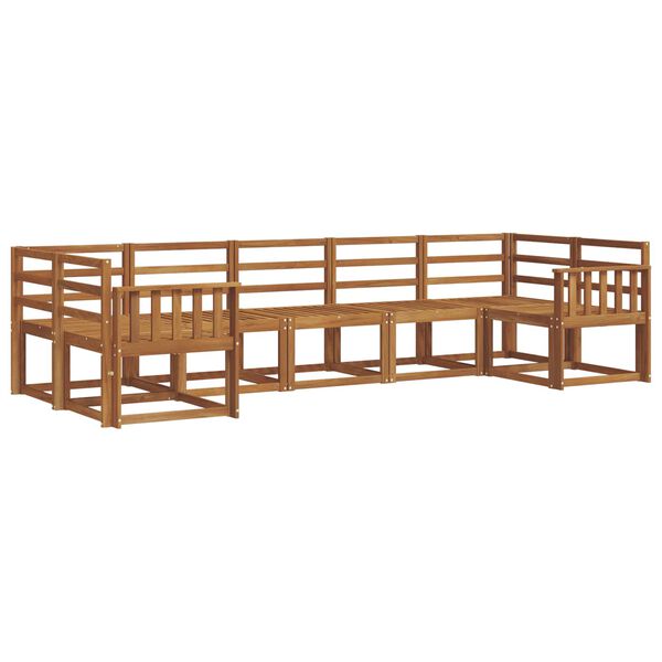 vidaXL Set di divani da esterno 7 pcs Naturale