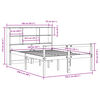 vidaXL Letto Libreria senza Materasso 160x200 cm in Legno di Pino