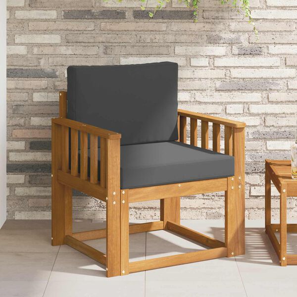 vidaXL Divano da esterno Legno di Acacia Massello e Poliestere