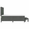 vidaXL Letto a molle con materasso Grigio scuro 160 x 200 cm Tessuto
