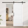 vidaXL Porta scorrevole ORKDAL Bianco e Nero 83 x 202 cm Pino massello
