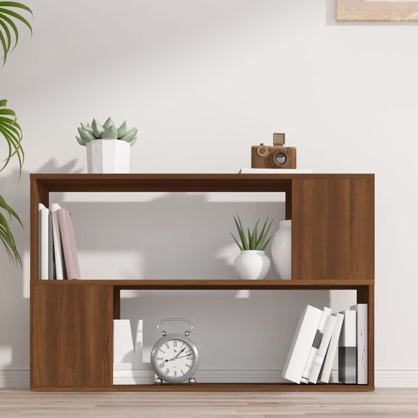 vidaXL Libreria Rovere Marrone 100x24x63 cm in Legno Multistrato