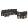 vidaXL Set Divano da Giardino 9 pz Grigio polyrattan