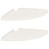 vidaXL Mensola Galleggiante per Angolo 2 pz Bianco 30 x 30 x 2 cm