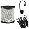 vidaXL Corde Bungee con Ganci 6 mm Nero e Bianco PP e gomma