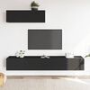 vidaXL Set Mobili Porta TV 3 pz Nero in Legno Multistrato